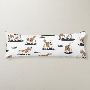 Coussins Longs Cute Basset Hounds