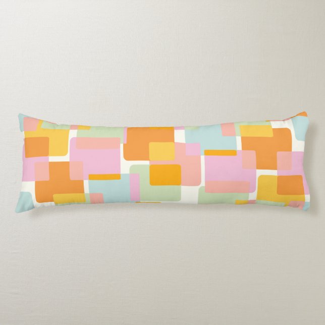 Coussins Longs Cute Boho Retro Pastel Forme géométrique (Devant)
