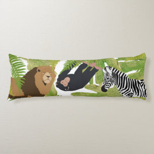 Coussins Longs Cute Jungle Animaux Safari Garçon   Fille
