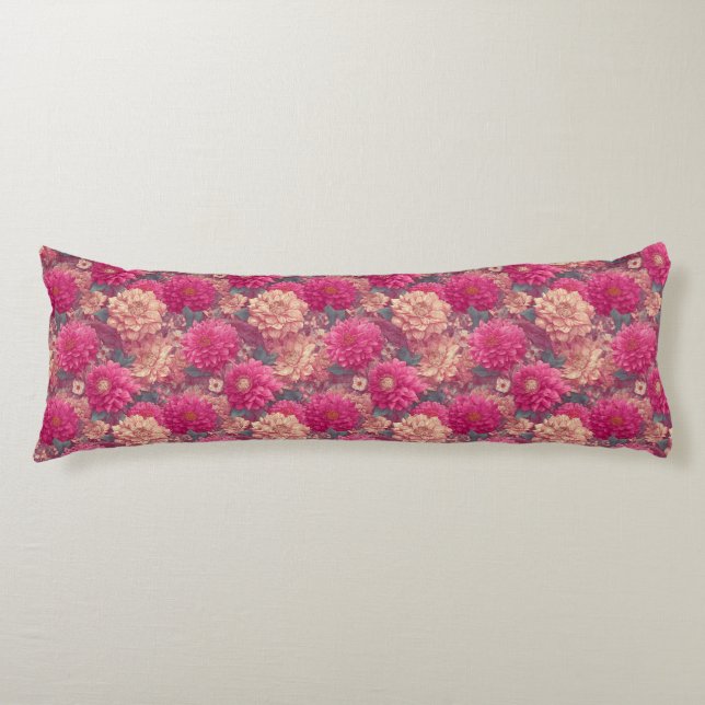 Coussins Longs Dahlias Nature Condo Décor Décor Victorien (Devant)
