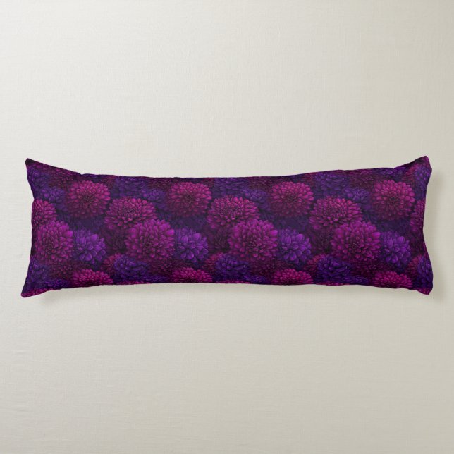 Coussins Longs Dahlias Texture Décor Intérieur Décoratif Moderne (Devant)