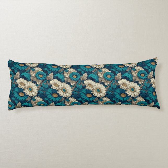 Coussins Longs Daisy Print Home Styling Mousse de Mémoire Côtière (Dos)