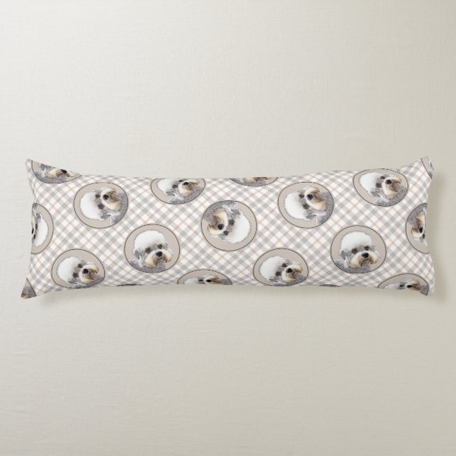 Coussins Longs Dandie Dinmont Terrier Peinture Chien Art original (Devant)