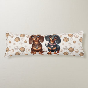 Coussins Longs De mignons amis dachshund