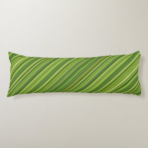 Coussins Longs De nombreuses bandes multicolores en vert