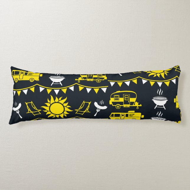Coussins Longs Décor camping Caravan (Devant)