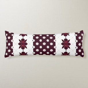 Coussins Longs Décor classique géométrique floral blanc Bourgogne