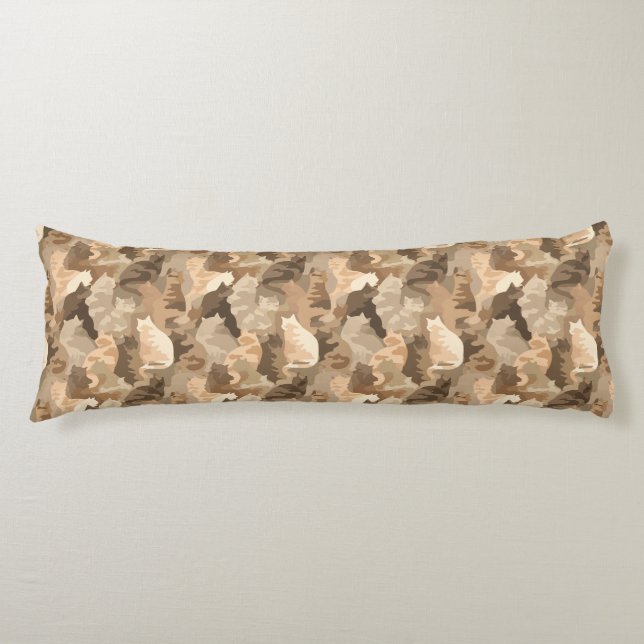 Coussins Longs Décor de chambre d'amis botanique camouflage de ch (Devant)