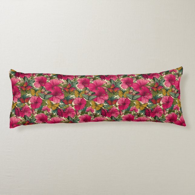 Coussins Longs Décor de maison de jardin camouflage papillon Trop (Dos)