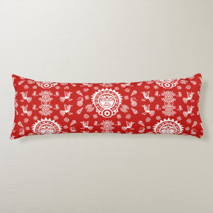 Coussins Longs Décor d'origine artistique aztèque mexicaine
