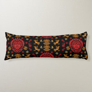 Coussins Longs Décor d'origine artistique aztèque mexicaine