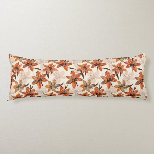 Coussins Longs Décoration de maison florale Amaryllis Victorienne (Devant)