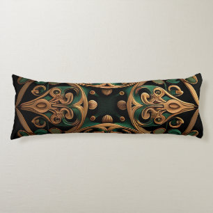 Coussins Longs Décoration Motif en bronze vert