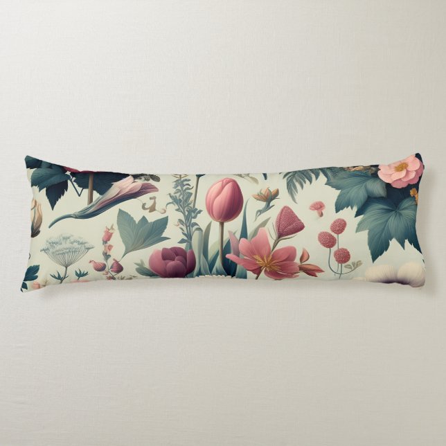 Coussins Longs Découvrez le Motif botanique fleuri de printemps (Devant)
