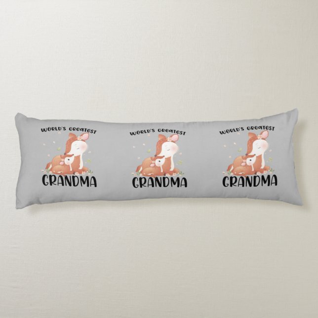 Coussins Longs Deer Doe et la plus grande grand grand-mère du mon (Dos)