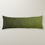 Coussins Longs Dégradé de vert olive de l'armée à motif géométriq<br><div class="desc">Triangles à dégradé géométrique en maille de vert de l'armée ombré. Teinte vert olive foncé de l'armée pour l'équipement du soldat,  camouflage. Il imite les paysages militaires naturels,  la dureté,  l'endurance,  la résilience. Les sous-tons terreux se connectent à la nature,  ancrent. Symbolise l'héritage militaire,  l'utilité en plein air.</div>