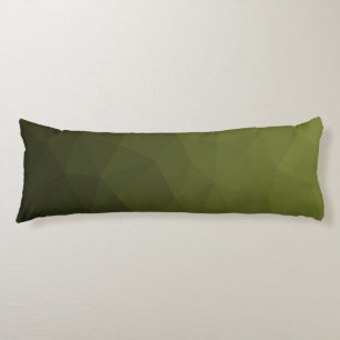 Coussins Longs Dégradé de vert olive de l'armée à motif géométriq