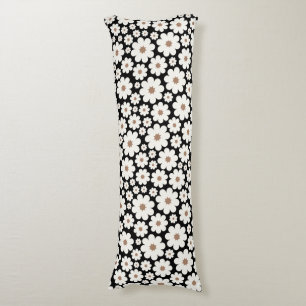 Coussins Longs Des bouquets de jolies fleurs de marguerite blanch