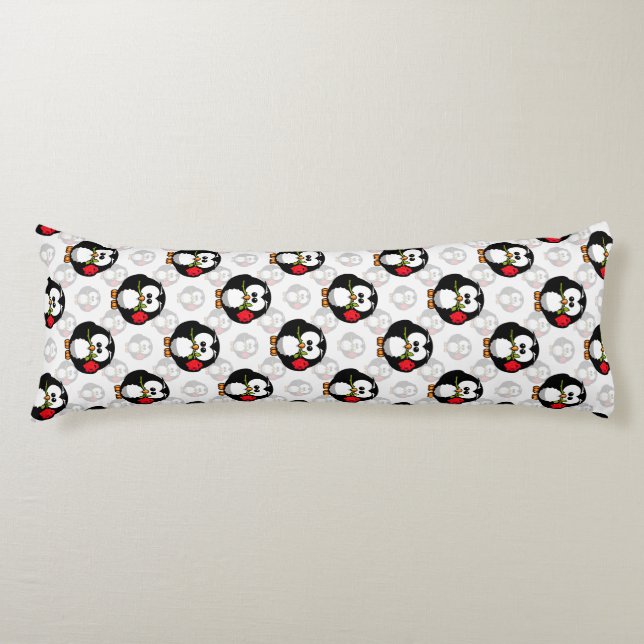 Coussins Longs Design de Motif de surface de pingouin mou Imprime (Devant)