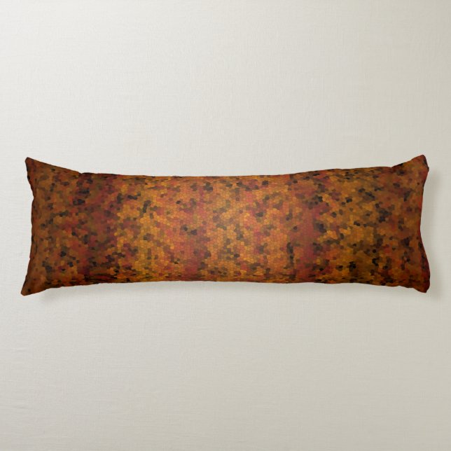 Coussins Longs Design de style mosaïque aux tons chauds (Devant)