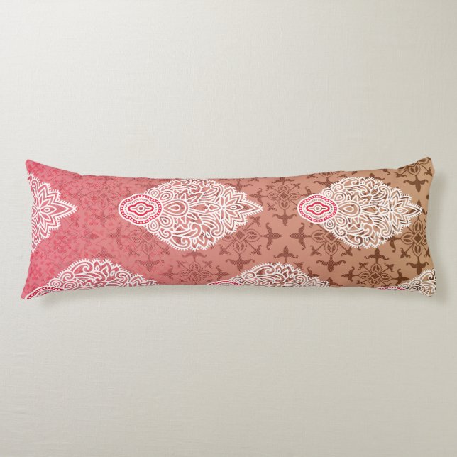 Coussins Longs Design de tissu orné avec dégradé à partir d'une b (Devant)