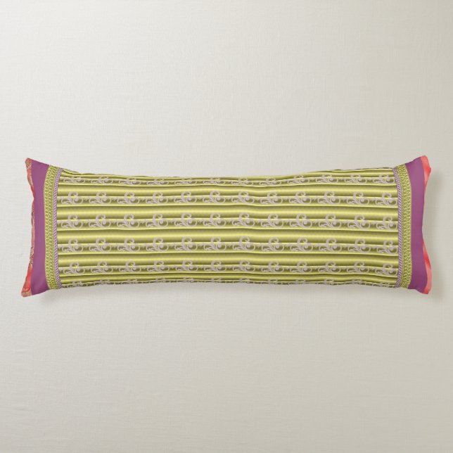 Coussins Longs design d'un vase avec des fleurs dedans (Devant)