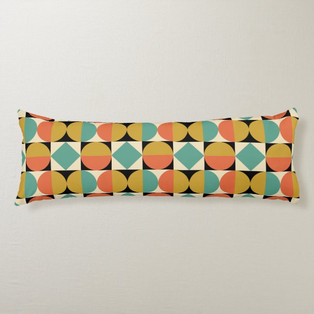 Coussins Longs Design géométrique moderne du milieu du siècle (Devant)