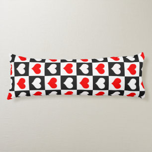 Coussins Longs Design Motif de coeur d'amour géométrique