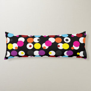 Coussins Longs Design Motif de surface Pois couleur noir
