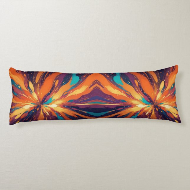 Coussins Longs Design psychédélique foncé (Dos)