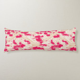 Coussins Longs Design textile complexe avec un riche rose