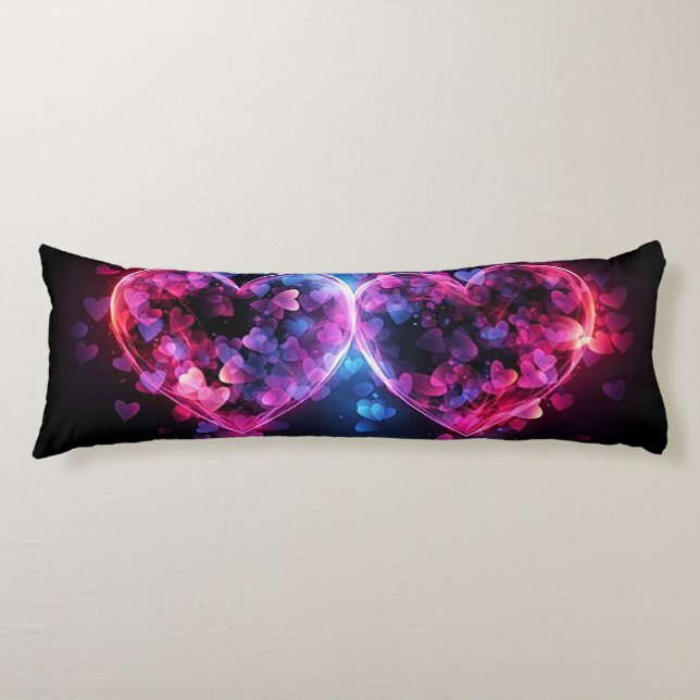 Coussins Longs Deux coeurs (Devant)