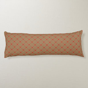 Coussins Longs Diamant Formé Rouge Coeur & Ligne Art