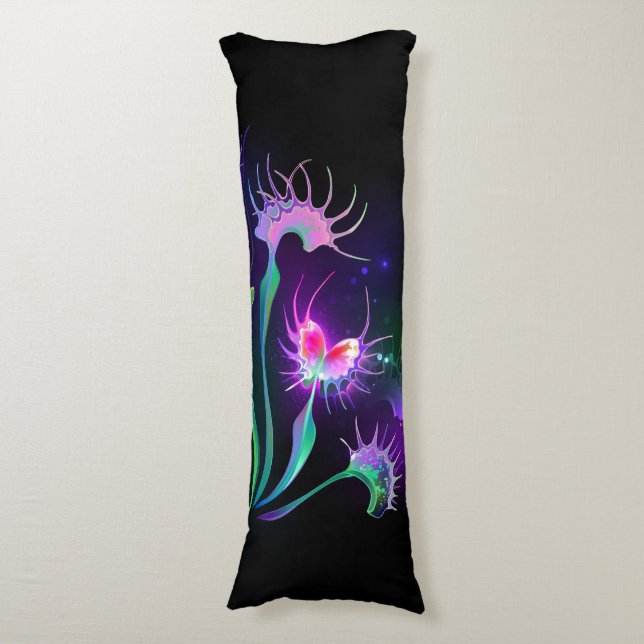 Coussins Longs Dionaea piège lumineux (Devant (Vertical))