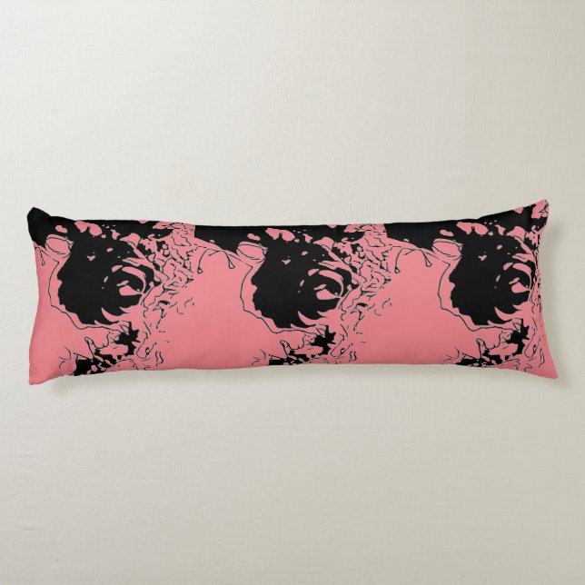 Coussins Longs Doodle de fleurs (Dos)