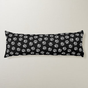 Coussins Longs Doodle Paws, pattes de chien, pattes blanches