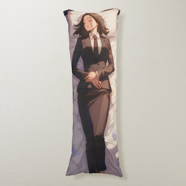 Coussins Longs Dormir femme d'affaires Anime (Devant (Vertical))