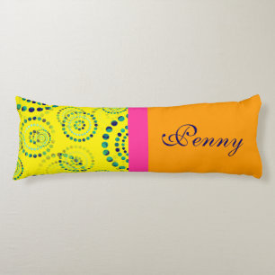 Coussins Longs Dots Circle Power Flowers II + votre backgr. & idé