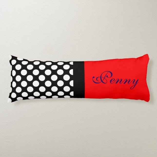 Coussins Longs Dots sans couture motif blanc + votre backgr. (Devant)