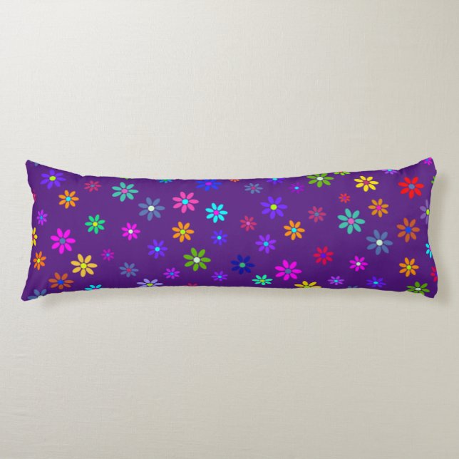 Coussins Longs Douche à fleurs - motif de couleur 1 (Devant)