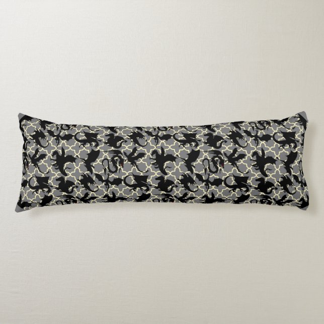 Coussins Longs Dragon motif 01.wx4x4.bleu Gris BG (Devant)