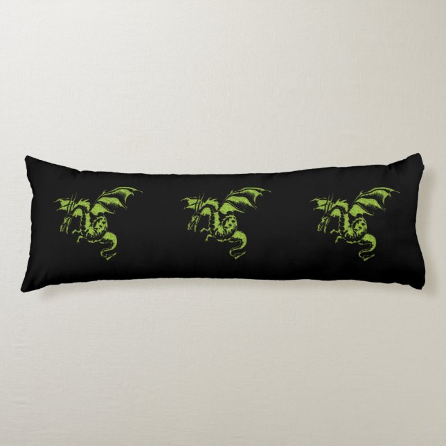 Coussins Longs Dragon Vert (Devant)