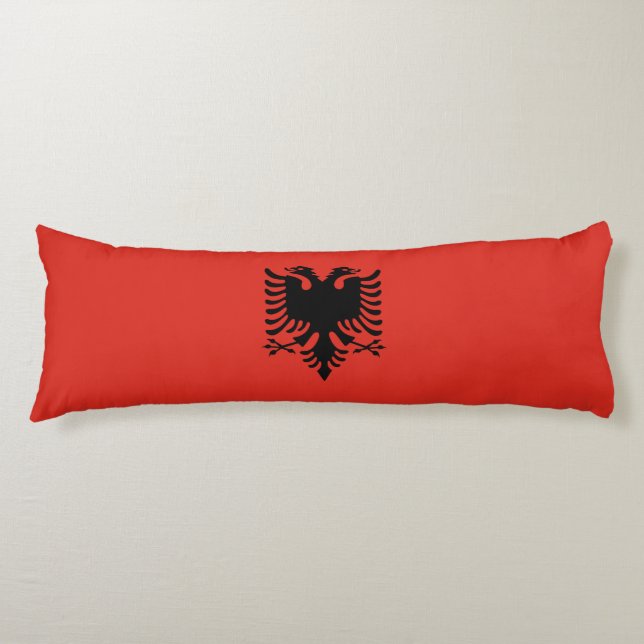 Coussins Longs Drapeau albanais (Devant)