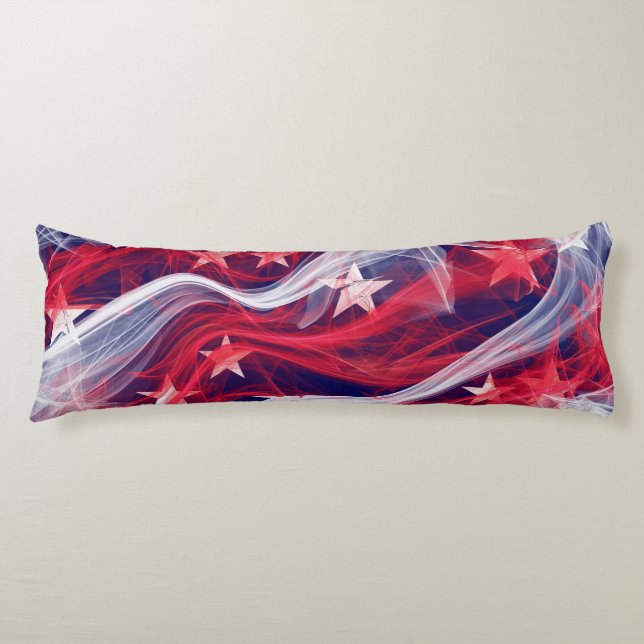 Coussins Longs Drapeau américain Body Pillow (Devant)