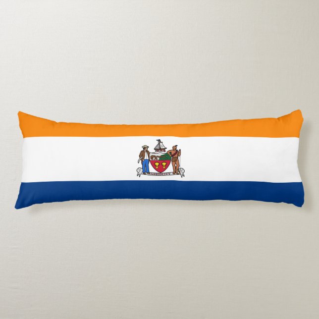 Coussins Longs Drapeau d'Albany, New York (Devant)