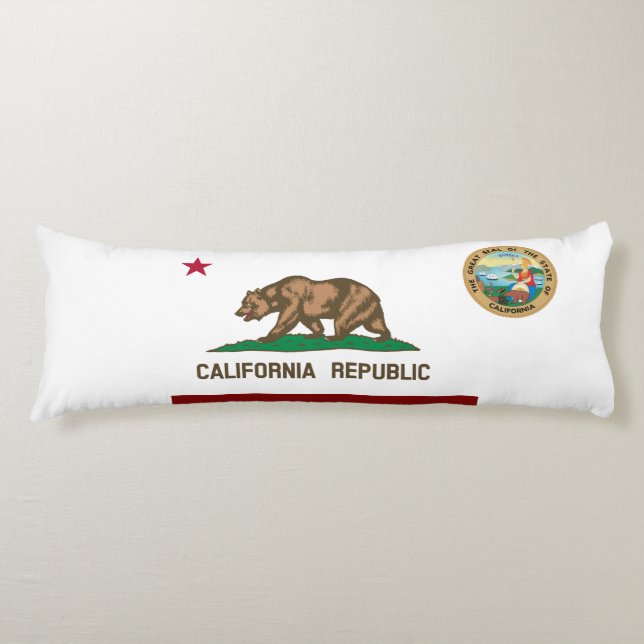 Coussins Longs Drapeau de Californie (Devant)