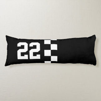 Coussins Longs Drapeau De Course Personnalisé Noir Et Blanc