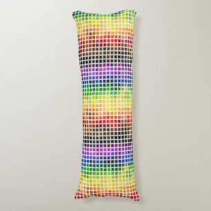 Coussins Longs Drapeau de fierté gay arc-en-ciel coloré à carreau