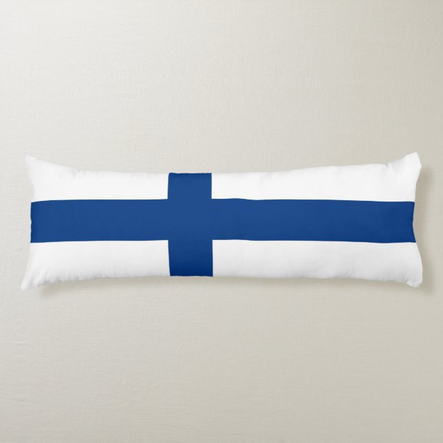 Coussins Longs Drapeau de Finlande (Devant)