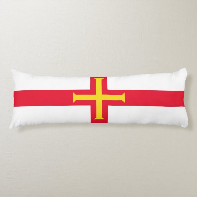 Coussins Longs Drapeau de Guernesey (Devant)